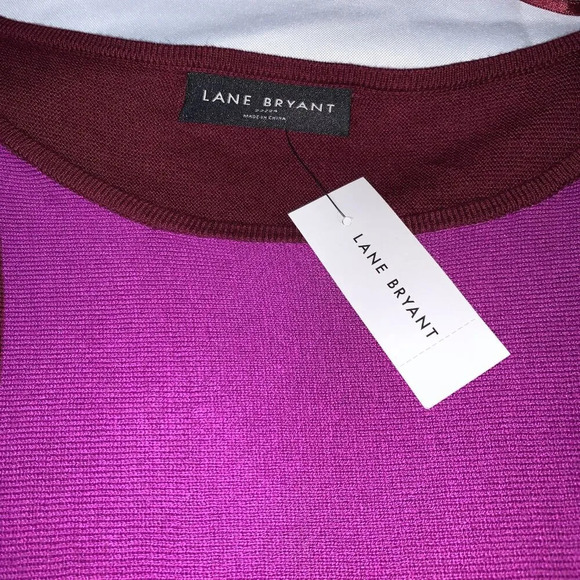 Lane Bryant classic fit pullover sweater, flattering colorblock size 22/24 - Picture 9 of 9